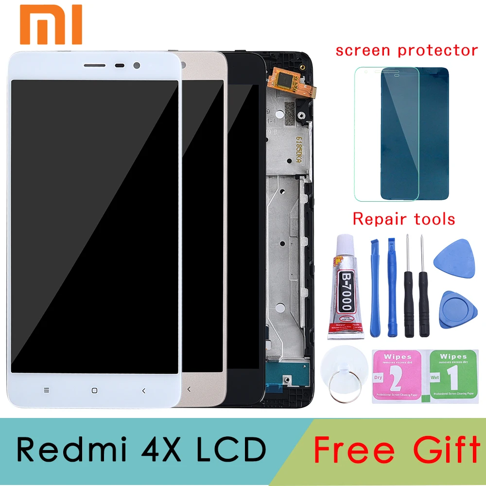 Глобальная Версия 5," ips lcd для XIAOMI Redmi 4X дисплей сенсорный экран дигитайзер с рамкой для Xiaomi Redmi 4X Дисплей lcd ремонт