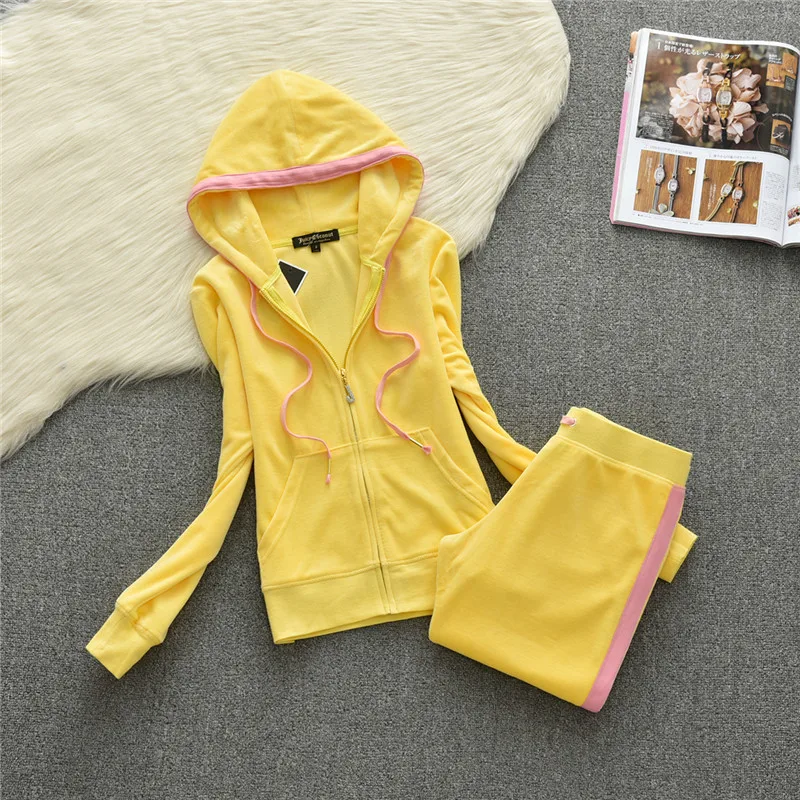 2019 Women Yoga Set Fitness Clothing Jumpsuit Sport Suit Woman Tracksuit Gym Running Set Wear Velvet Sports hooded Sweater Shirt