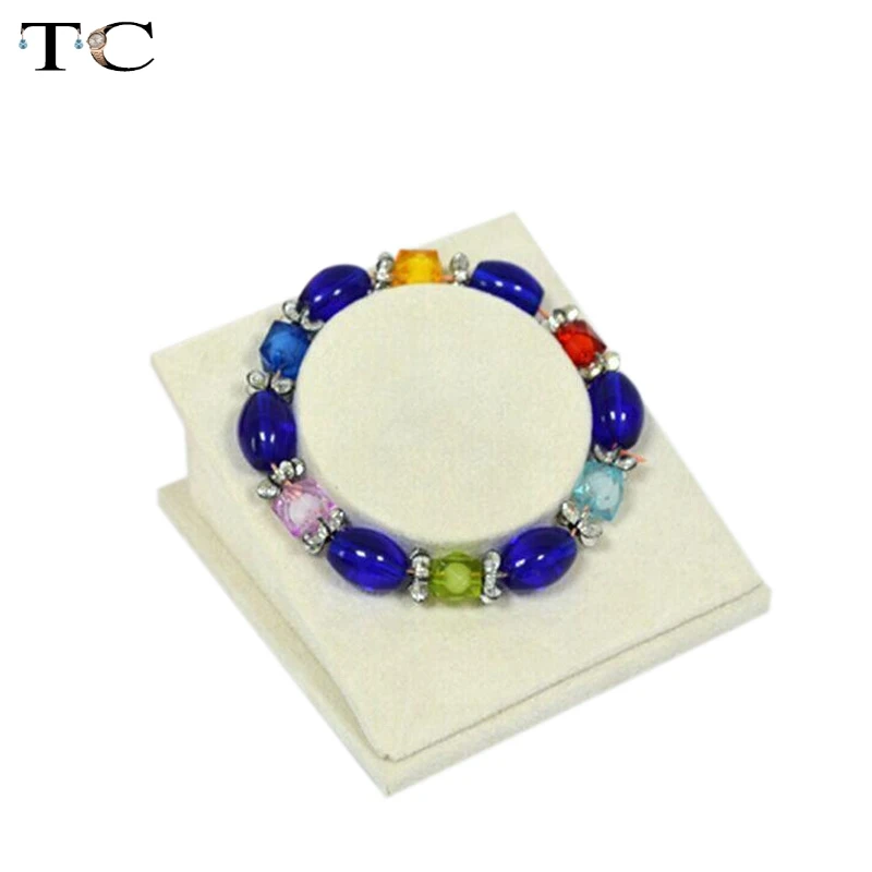 Ювелирные изделия Дисплей Браслет стенты браслет держатель стенд бежевый бархат