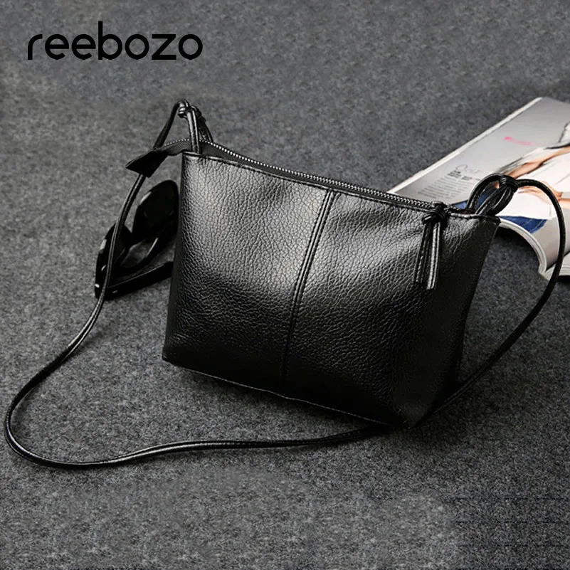 Черные мягкие кожаные сумки женские через плечо высококачественные