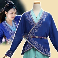 grid cloak swordlady costume cloak 2015 new tv play shu shan zhan ji actress zhao liyin same design costume for women