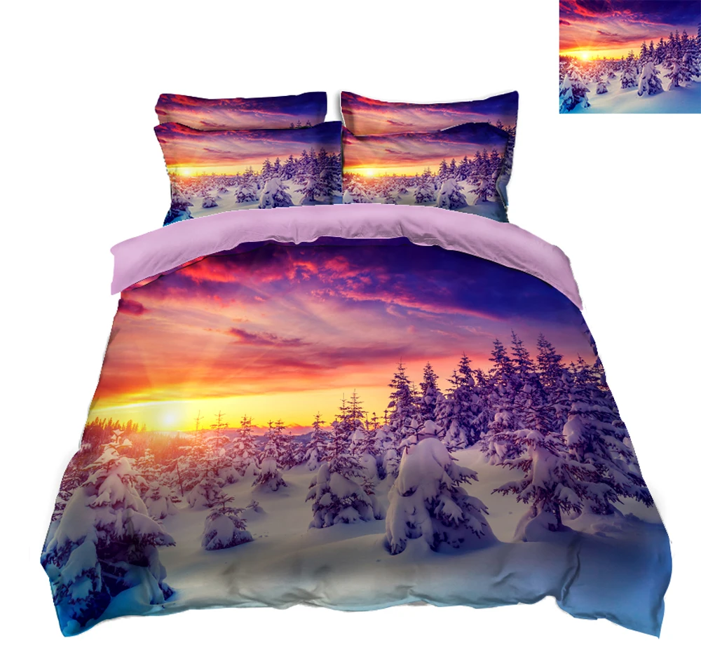 

Rainbow 3D bedding sets California king decorate bedsheet Twin king Queen Pillowcase bed cover size flat sheet Bed Linen