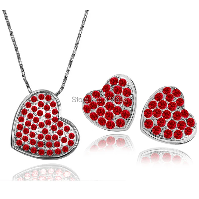 Оптовая Лучший подарок Высокое качество Австрийский КРИСТАЛЛ сердце кулон