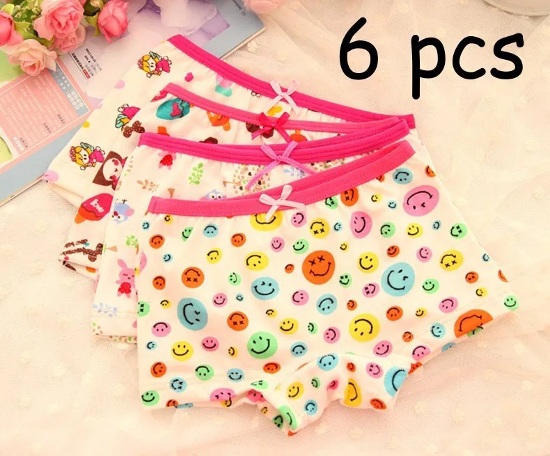 6 шт./Лот женское нижнее белье трусики для девочек детские шорты оптовая продажа