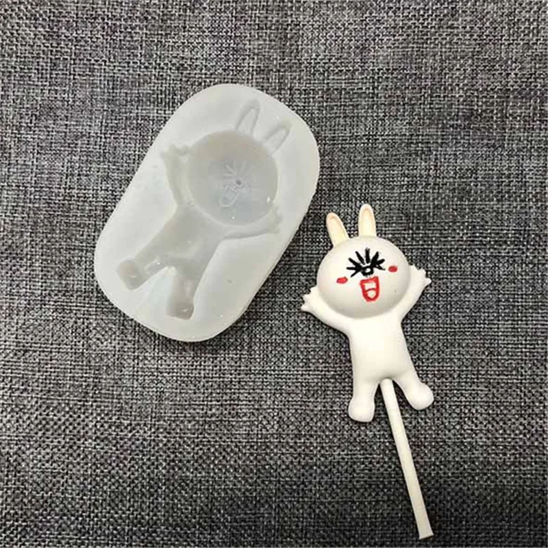 Маленький медведь/Кролик силиконовая форма для леденцов конфеты шоколадные