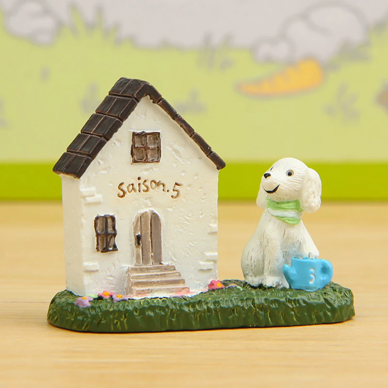 Японские игрушки, домик для щенков Zakka, модель домика для собак Kawai 5,7 см, украшения для сада, Декор, детская игрушка, домашний декор (art.: 7a84b5772) - 7a84b5772