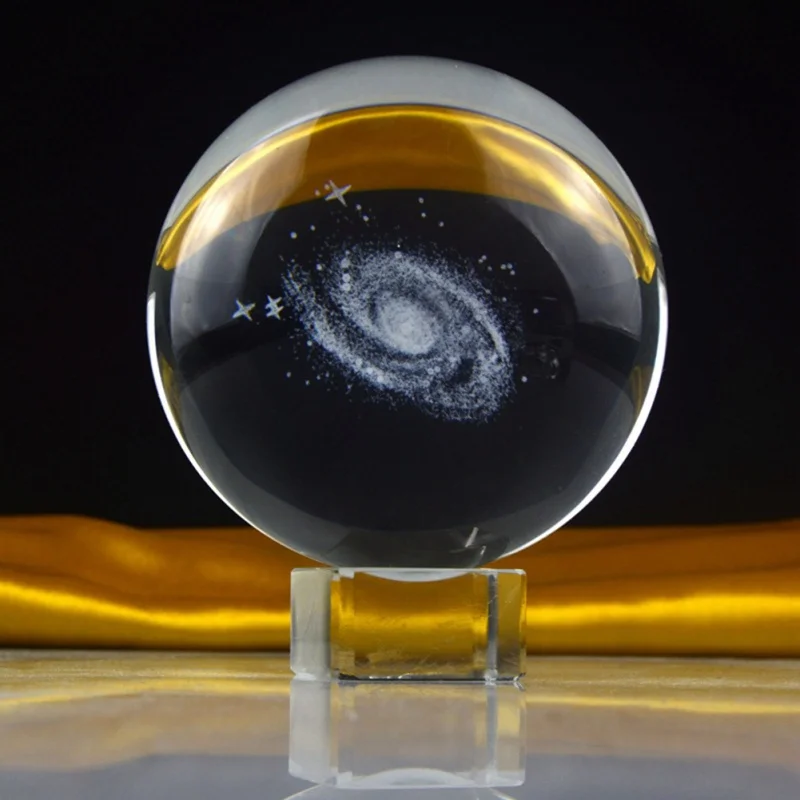 6 см солнечная система шар 3D миниатюрные планеты лазерной гравировкой МОДЕЛЬ Сфера стекло Галактика космический шар орнамент домашний Декор подарок