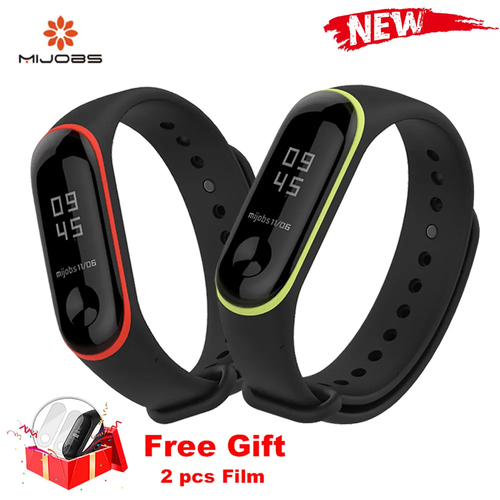 Спортивный Браслет Mijobs Xiaomi Mi Band 3 для xiaomi mi band Цветной силиконовый ремешок