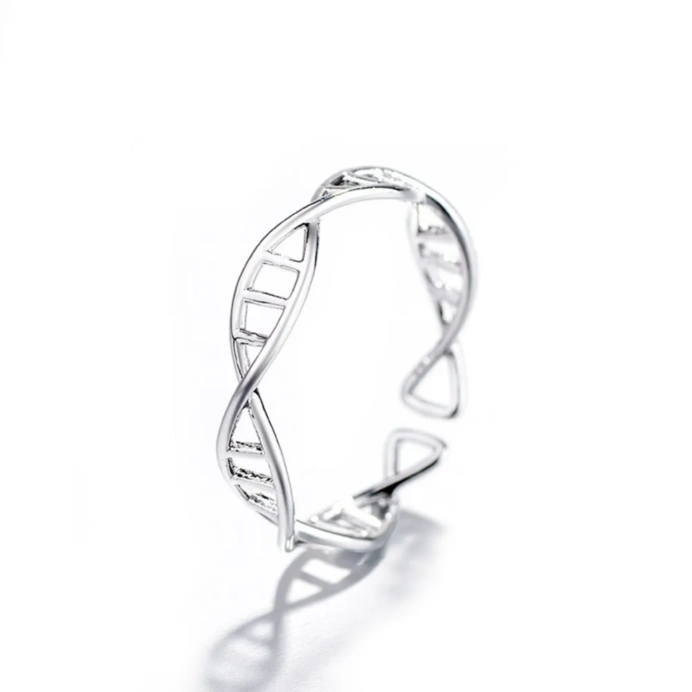 Новинка креативное Открытое кольцо на спирали DNA регулируемое с биологическим