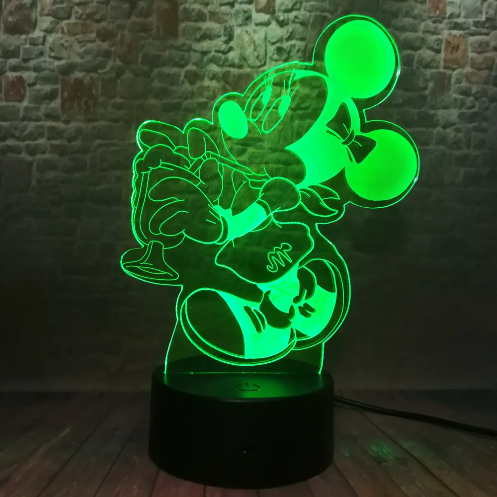 Мультяшная Милая мышка с Минни для питьевой воды 7 цветов USB сенсорный хороший