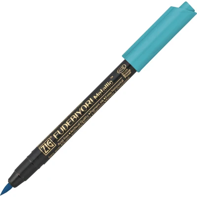 Metallic blue 125 1 шт. Japan Kuretake 57 металлическая и базовая метка кисти ручка мягкий маркер fudebijori кисти для рисования принадлежности для рисования ручки для калиграфии - Цвет: Metallic blue 125