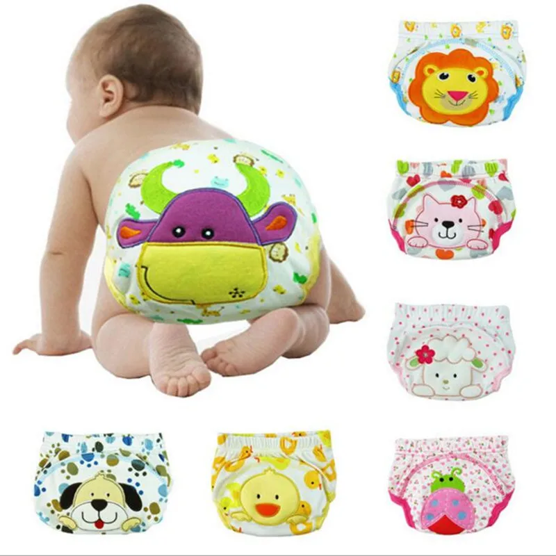 

2017 10 Pieces Baby diapers Washable Reusable Nappies Grid/Cotton Training Pant Cloth Diaper Baby Winter Summer Version Diapers