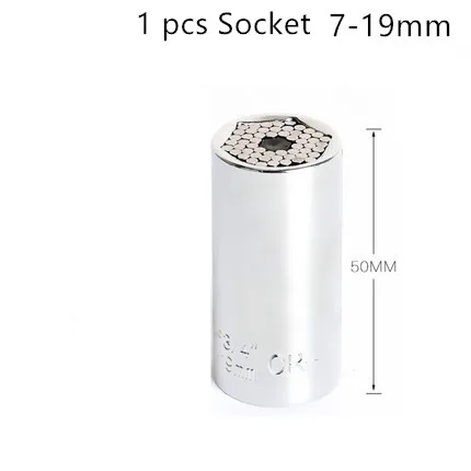 Only 1pc Socket 7-19 Onnfang Универсальный торцевой рукав динамометрический ключ рукав головка cr-v материал 7-19 мм/9-27 мм/11-32 мм гаечный ключ Gator Multi Magic Grip - Цвет: Only 1pc Socket 7-19