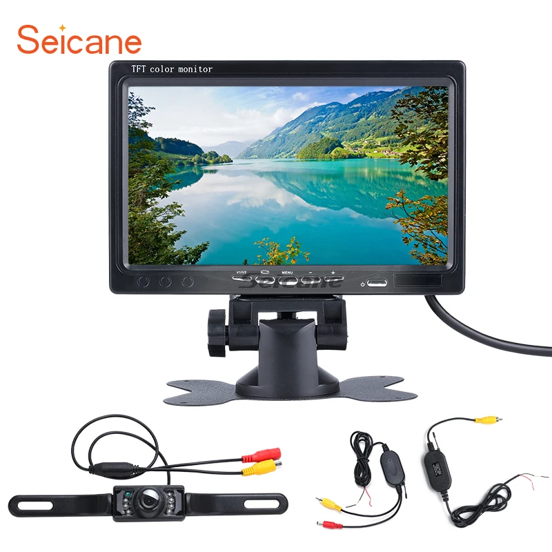Seicane Универсальный 7 дюймов HD 1024*600 DVR обратный Системы TFT ЖК дисплей авто парковка