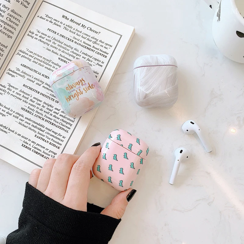 Милый детский жесткий чехол с динозавром для Apple Airpods, защитный чехол, беспроводной чехол с Bluetooth для наушников, чехол для зарядки, сумки