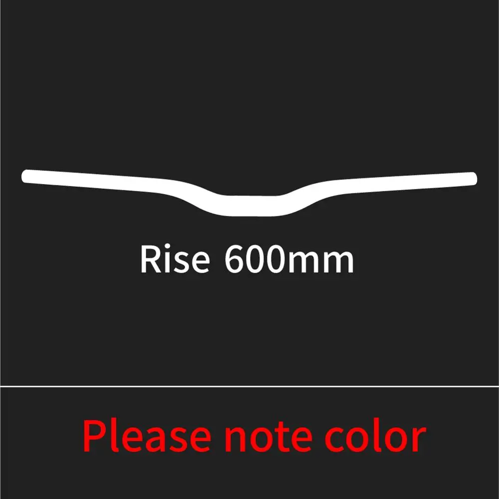 rise 600mm Китайский известный бренд Ullicyc углеродный MTB руль плоский или подъемный руль 31,8*580/600/620/640/660/680/700/720 мм CB186 - Цвет: rise 600mm