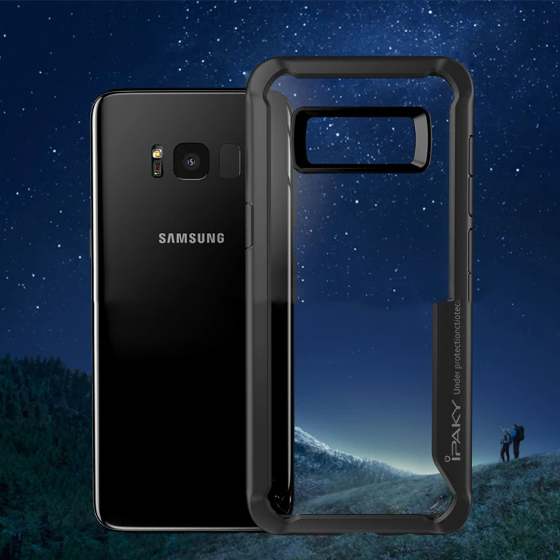 IPaky чехол для Samsung Galaxy S8 Plus гибридный мягкий силиконовый рамки жесткий прозрачный