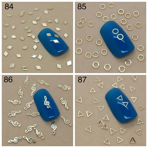 800 шт./пакет золотые Твердые алмазные полые круглые треугольные Блестки для