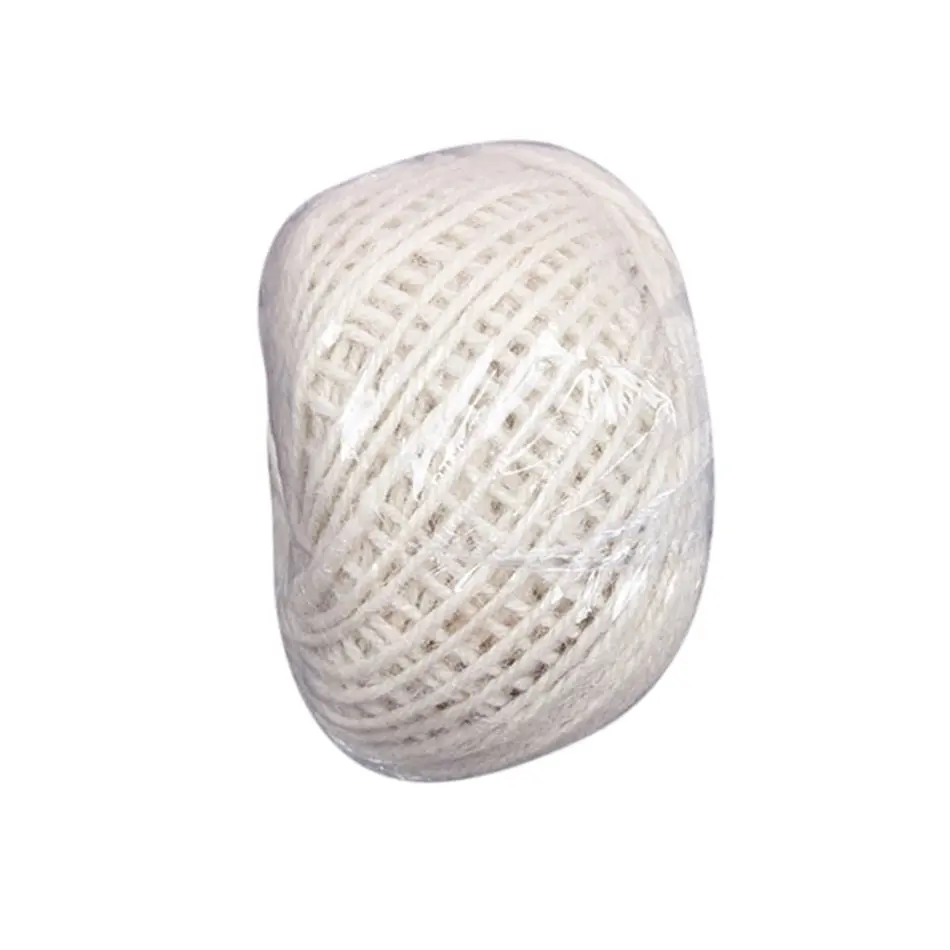 Milk White 50 м красочный джутовый шпагат пеньковая веревка, упаковочный обмоточный шнур, лента для творчества, Подарочная коробка, шнур для свадьбы, новогодние украшения - Цвет: Milk White