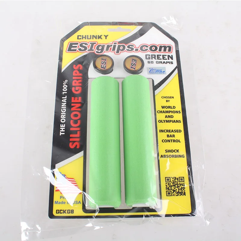 Green CHUNKY 60g Сделано в США! ESIgrips.com силиконовые ручки MTB велосипедный руль для XC/AM - Цвет: Green CHUNKY 60g