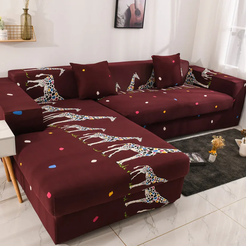 Strip Pattern Stretch Elastic Sofa Covers for Living Room Needs Order Sofa Set(2piece) If is Chaise Longue Corner Couch Cover - Color: Pattern 4