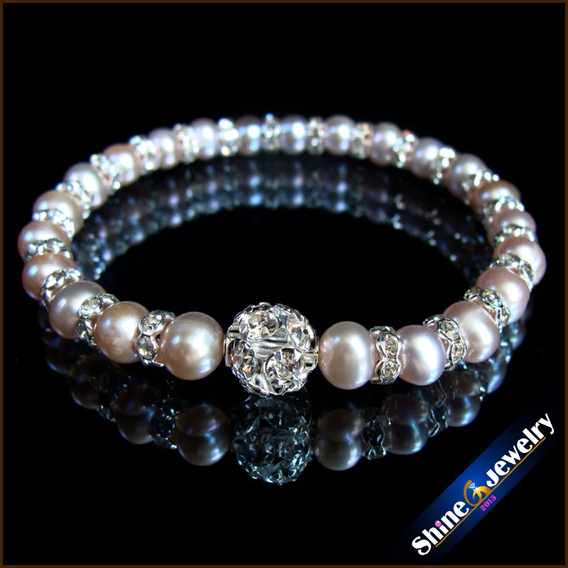 Оптовая продажа натуральный пресноводный жемчуг ручной работы вязанный CZ