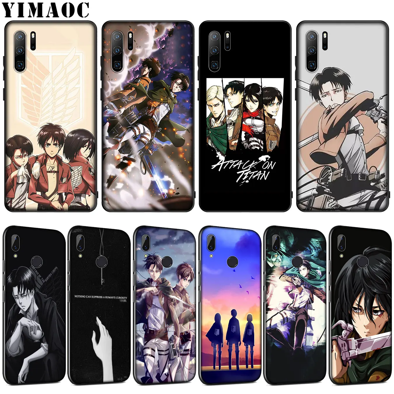 Мягкий силиконовый чехол Attack on Titan MIKASA EREN ARMIN Levi для Huawei P30 P20 Pro P10 P9 Lite Mini 2017 2016 P Smart Z