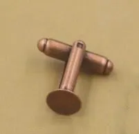 Red Copper BASEHOME 10 шт., 6 мм/8 мм/10 мм/12 мм, французская стильная запонка, пустые круглые поднос, кабошон, основа для DIY, аксессуары для одежды - Цвет: Red Copper