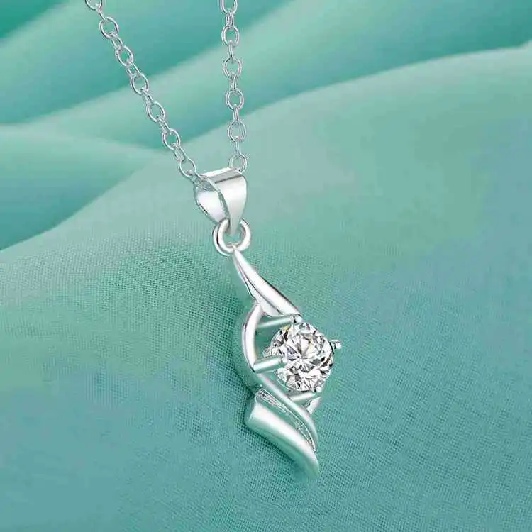 wholesale Wedding gift Nice silver plated Fashion jewelry chains necklace pendant 4 color WN-969 | Украшения и аксессуары