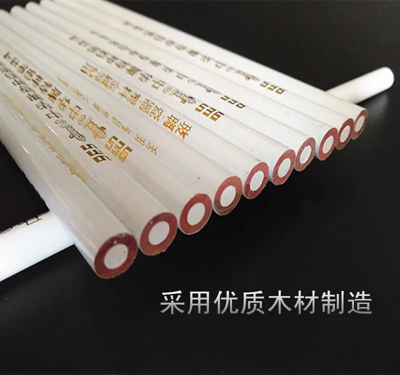 

50pcs Special white pencil Point line Leather garment glass Woodworking pen Wax lead free shipping