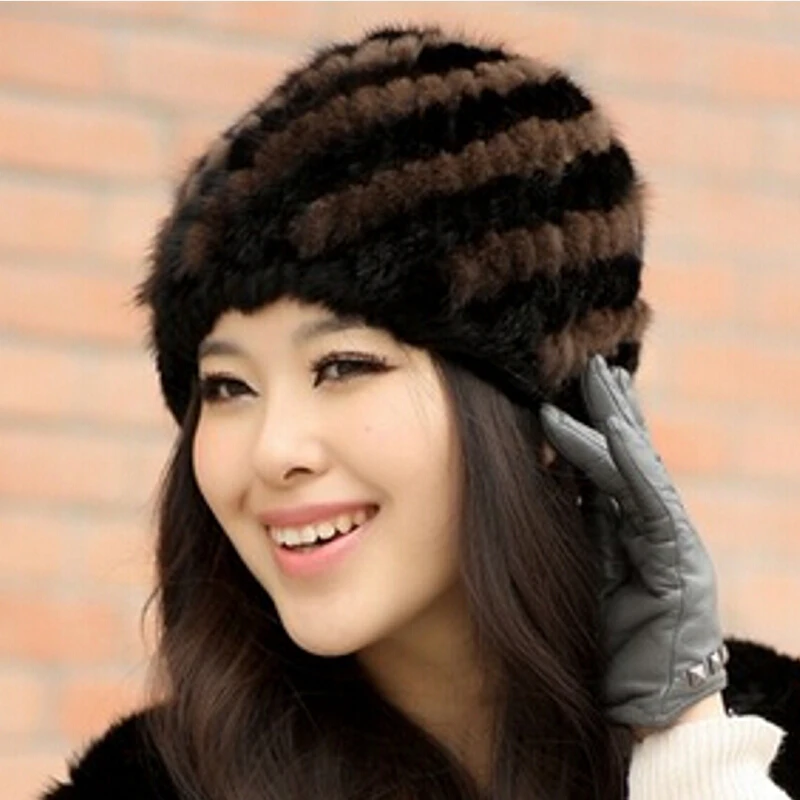 ZDFURS 2016 меховая шапка из натуральной норки лыжная теплые головные уборы с черепом