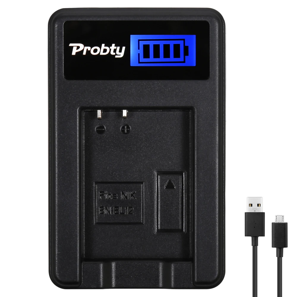 

Probty EN-EL12 EN EL12 EL12 LCD Battery Charger for Nikon COOLPIX S9100 S9200 S9400 S9500 S8200 S620