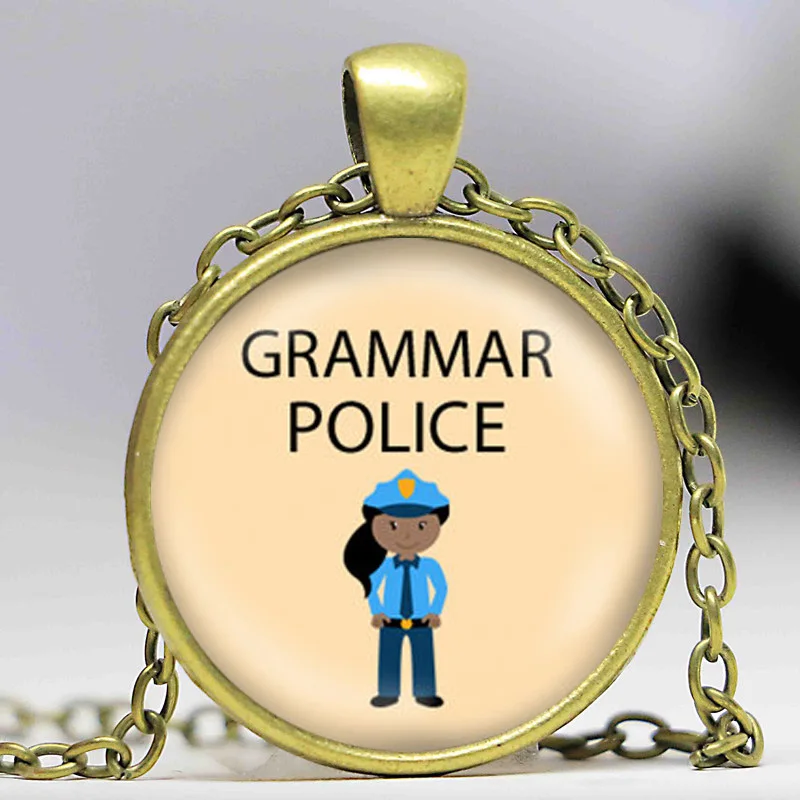 (1 шт./лот) грамматическая полиция художественное ожерелье кулон подарок девушка