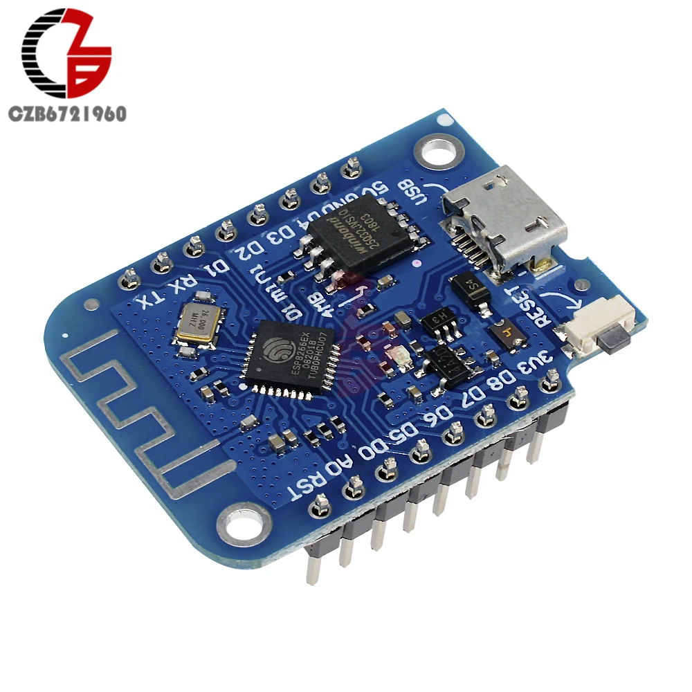 Плата разработки WEMOS D1 MINI V3.0.0 WIFI модуль IoT ESP8266 CH340 CH340G 4 Мб для Arduino MicroPython Nodemcu|mini
