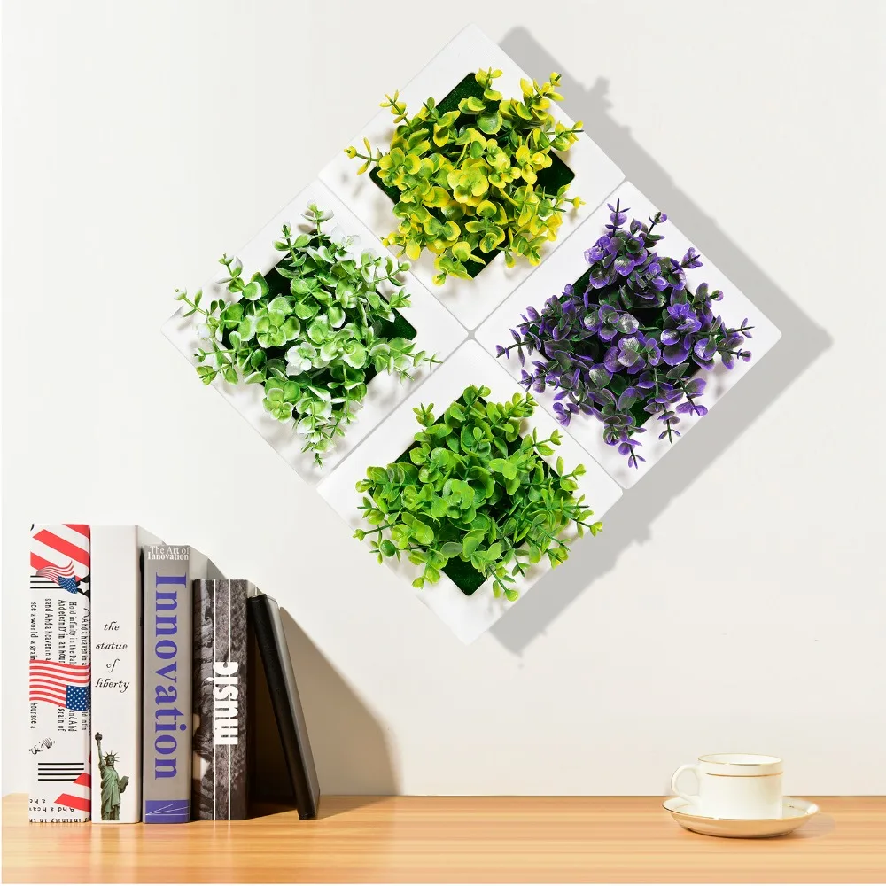 Искусственные цветы подвесные настенные украшения квадратные 3D пластиковые