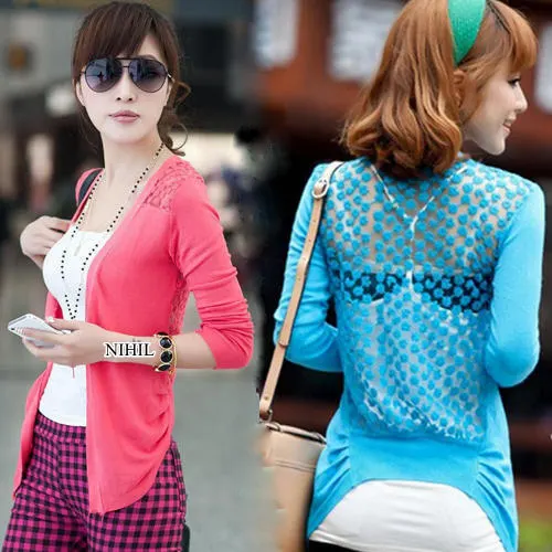 Кружево кардиганы для женщин трикотажные свитеры 2019 мода Desig плюс размеры