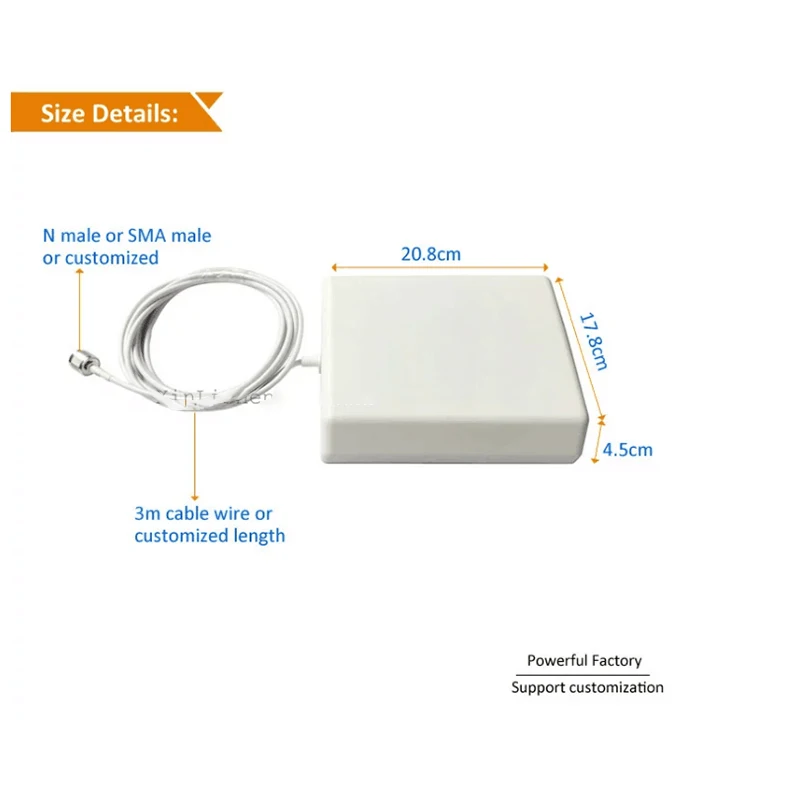 Комнатная/уличная панельная антенна MIMO 1710 2700 МГц 3G 4G LTE Wi Fi RG58 кабель 3 метра фидера