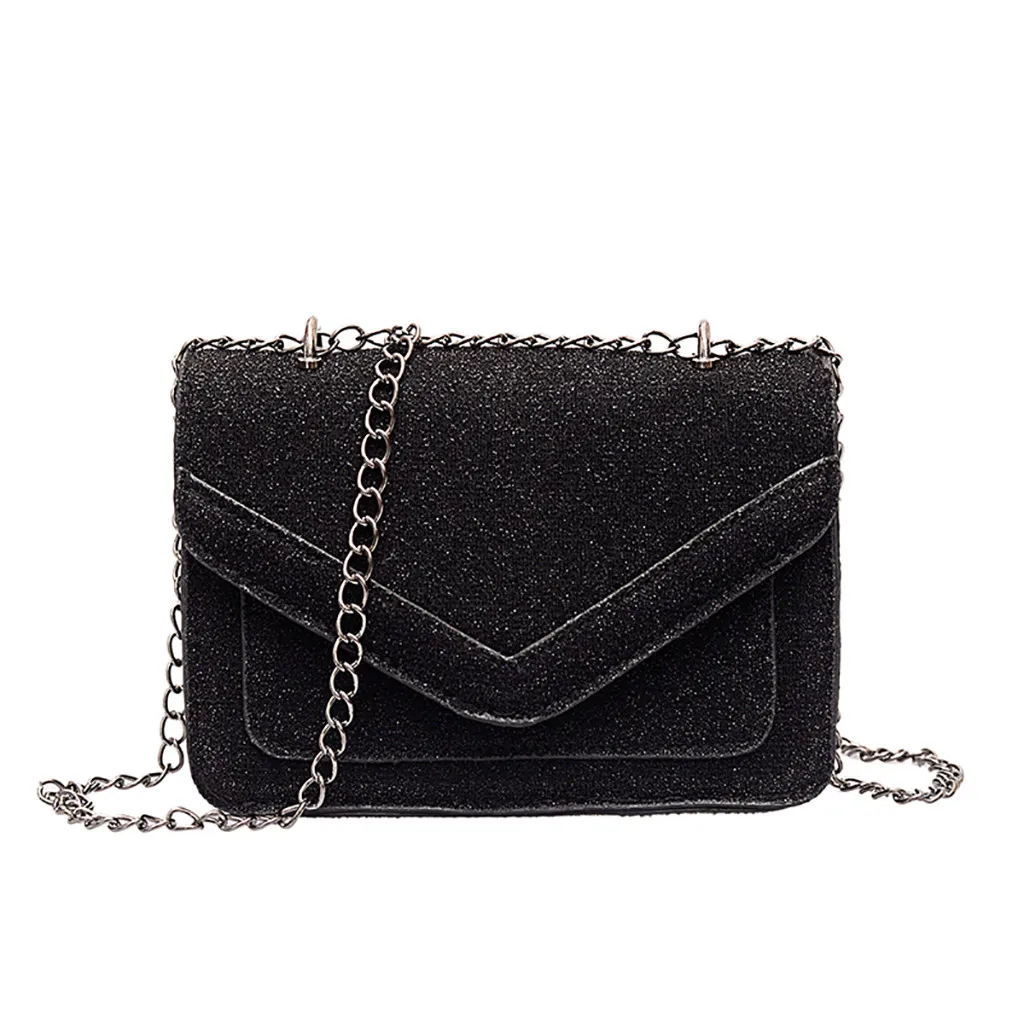Женская сумка на плечо женская с блестками модная повседневная цепочкой