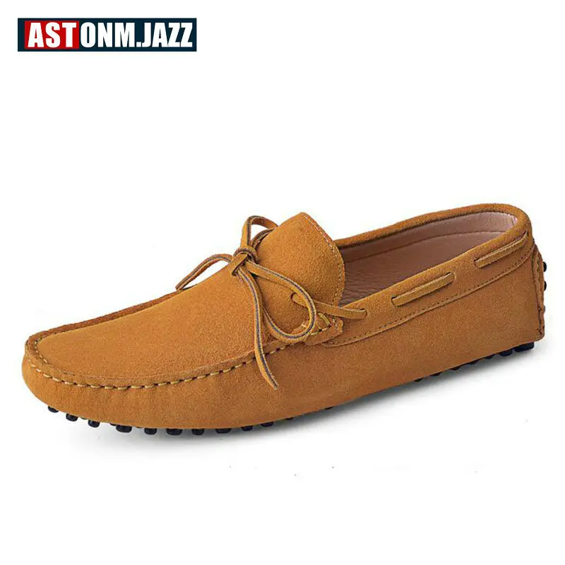 Branded Men's Suede Penny Loafers Breathable Driving Shoes Slip-on Boat For Men Fashion Flat Casual Loafer | Обувь