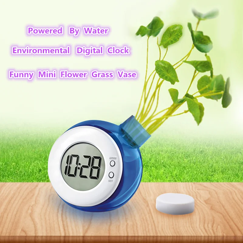 

Creative Kids Children Digital Clock Environmental Water Powered Clocks Scientific Puzzle Toy Mute Desk Clock Birthday Gifts