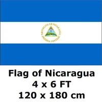nicaragua flag 120 x 180 cm 100d polyester large big nicaraguan flags and banners national flag country banner