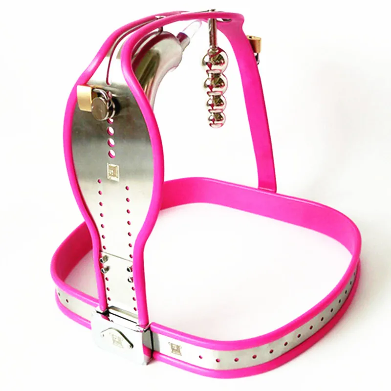 Мужской Пояс верности брюки целомудрия с Анальная пробка Связывание Т-образное