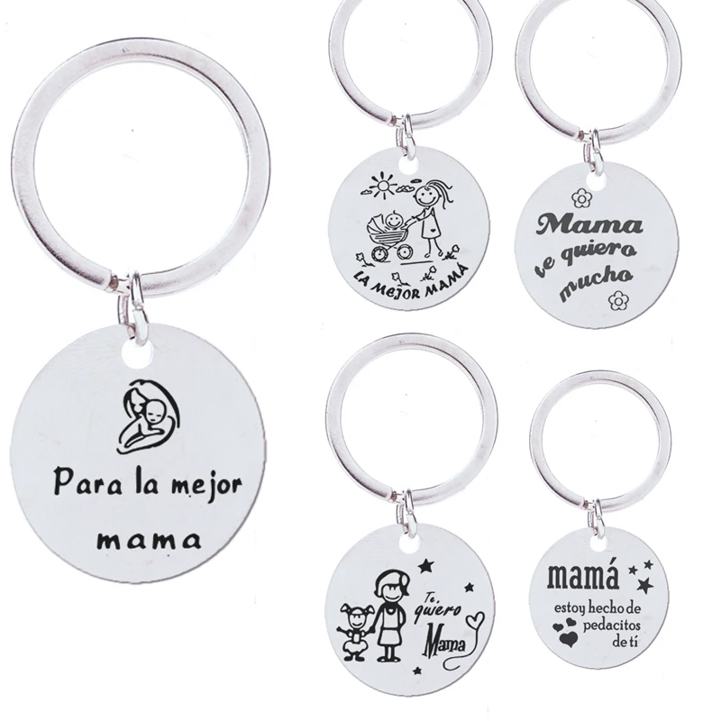 Подарок ко дню матери para la mejor mama брелок из нержавеющей стали автомобиль llavero