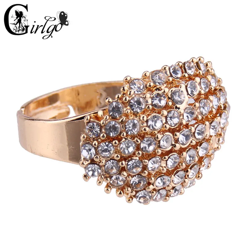 Girlgo Hot sale Fashion Rings With Acrylic Studs statement Sterling For Women 491 | Украшения и аксессуары