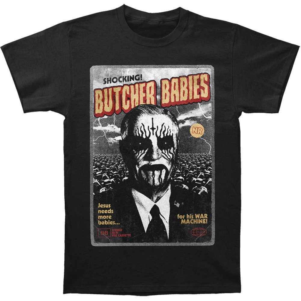 Футболка младенцев мужчин футболка с машинкой войны средний черный мужской топ