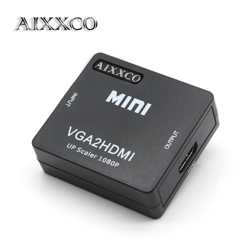 AIXXCO VGA2HDMI Mini VGA to HDMI Converter with 1080P Audio Adapter Connector for Notebook PC HDTV Projector | Электроника