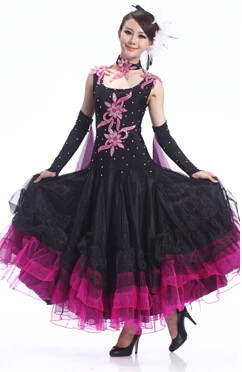 Красные платья фламенко испанская одежда стандартные танцевальные Бальные