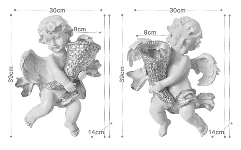3D Скульптура Ангела настенная статуя украшение ручной работы орнамент Европейский современный произведение искусства ремесло декоративная статуя