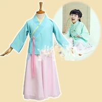 mo shang hua little girl hanfu costume for photography light green ming dynasty little girl costume hanfu for childrens day