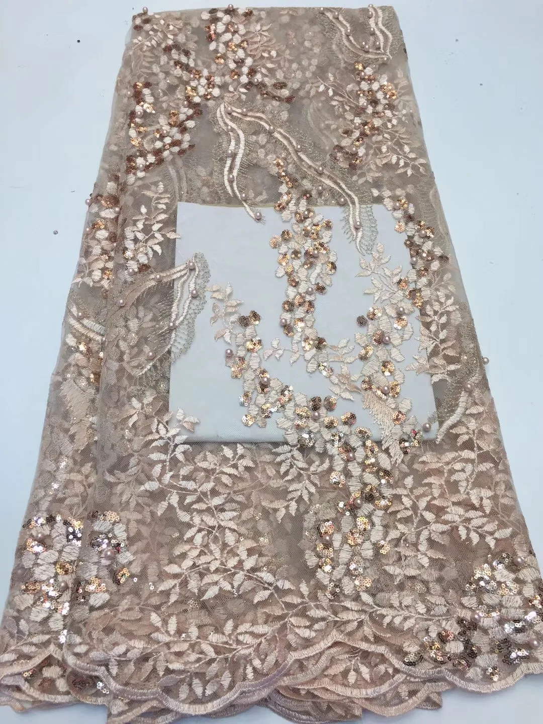 

Burgendy Chiffon Lace Applique Dentelle, Gilttler Lace African Fabrics, High Quality African Lace With Sequins RF421